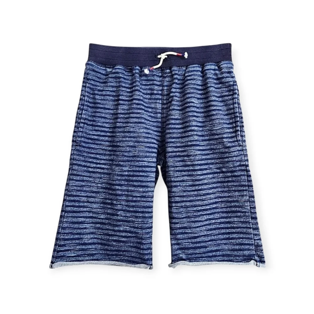 Peek Boys Indigo Stripe Knit Shorts Size 8
